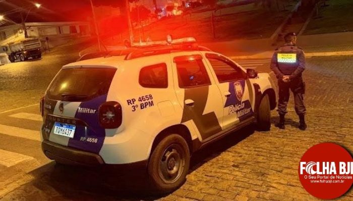 polícia Calçado com logo Folha BJI